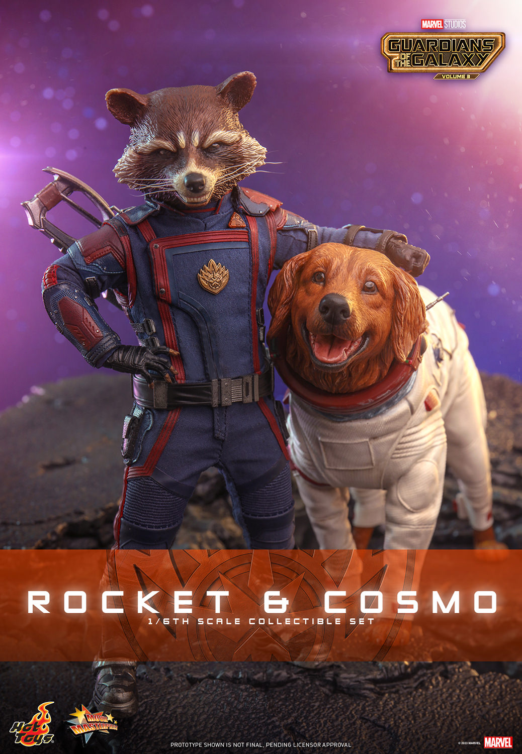 Guardians of the Galaxy Vol 3: Rocket and Cosmo Sixth Scale Figure